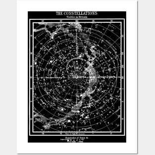 Star Constellations Vintage 1890 as Seen in Britain Print Posters and Art